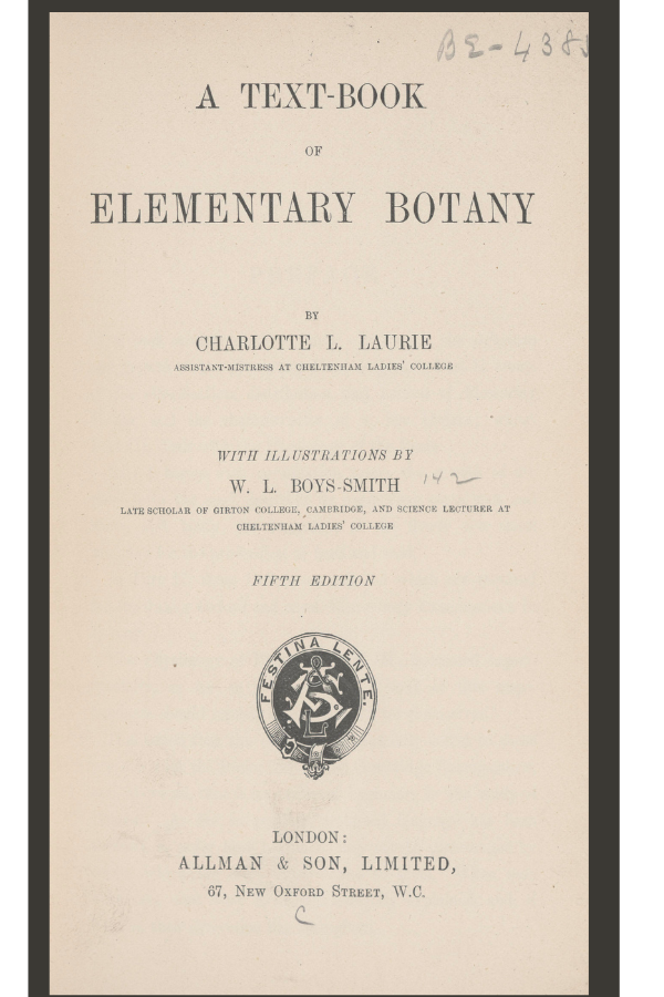 A Text Book of Elementary Botany 1904