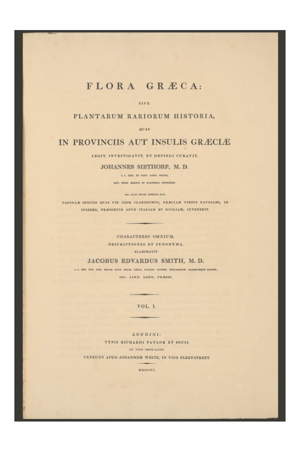 Flora Graeca title page