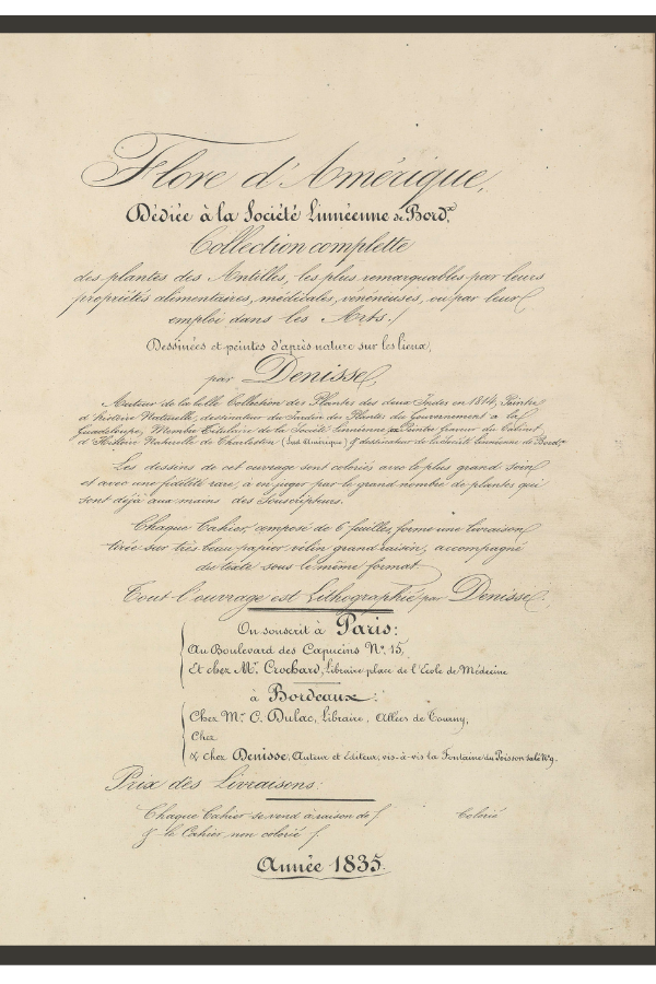Flore d'Amerique title page