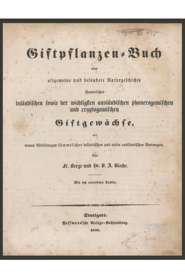 Giftpflanzen-Buch title page