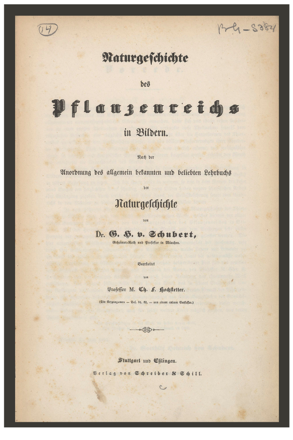 Naturgeschichte des Pflanzenreichs title page