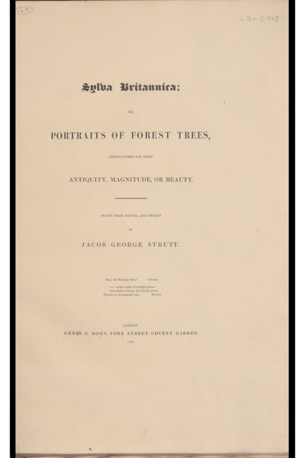 Title page for Sylva Brittanica