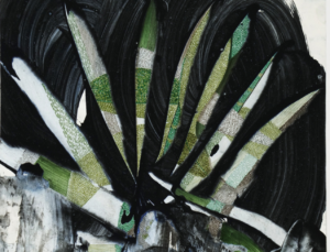 Detail from Mark Harris and Carmel Buckley Amaranthus viridis/Amaranth, acrylic paint and watercolor pens on paper, 1993–2025